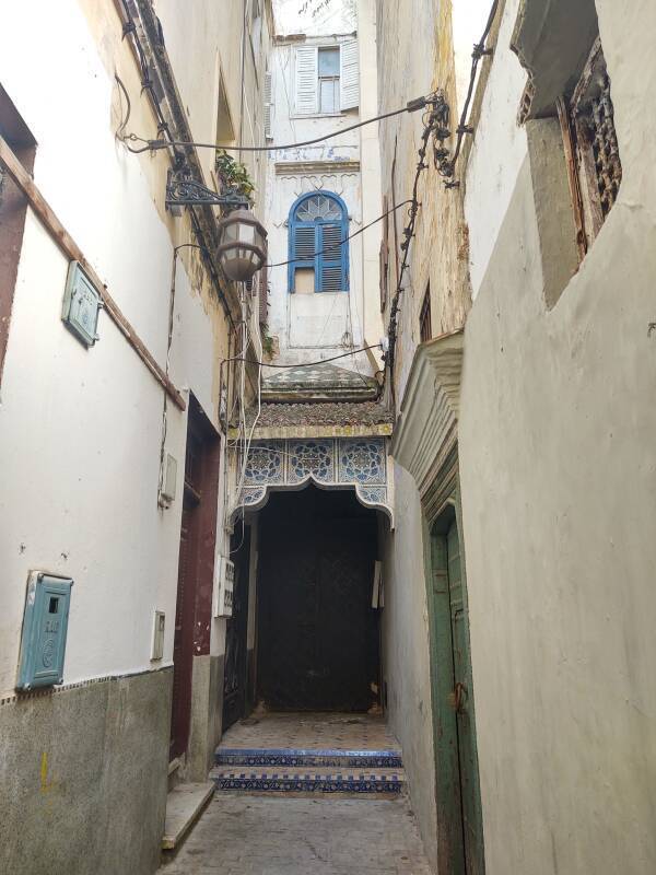 Small side lane in the Tangier medina.