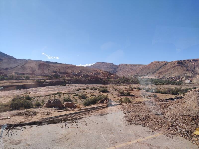 Views of stony desert on the bus from Marrakech to Zagora.