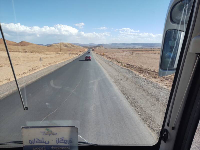 Views of stony desert on the bus from Marrakech to Zagora.