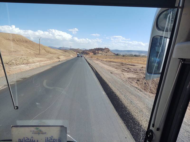 Views of stony desert on the bus from Marrakech to Zagora.