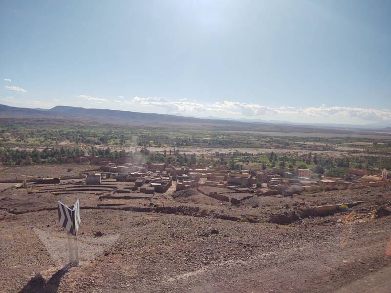 Views of stony desert on the bus from Marrakech to Zagora.