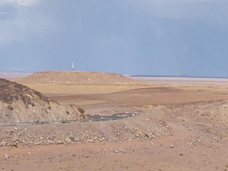 Ouarzazate Solar Power Station on the horizon.