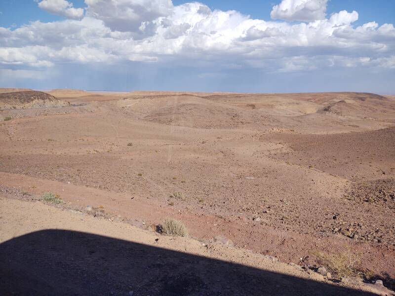 Ouarzazate Solar Power Station on the horizon.