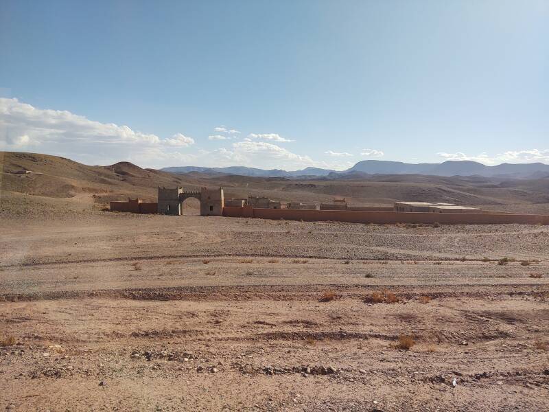Partial fortress used as a movie set near Ouarzazate.