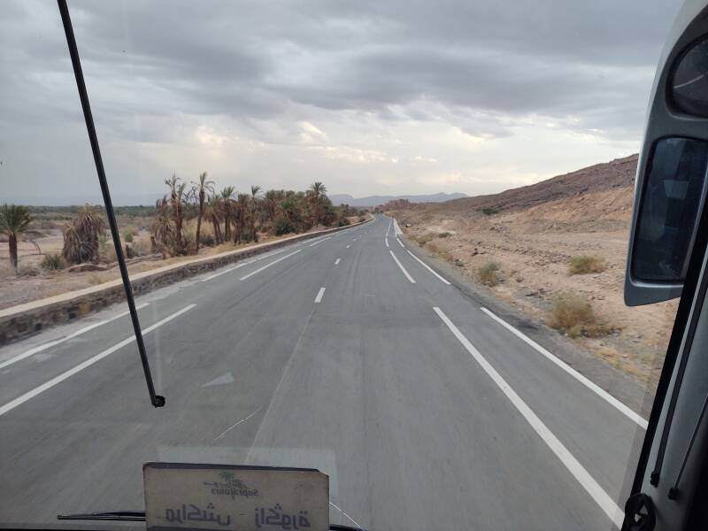 Date palm oases along the highway from Agdz to Zagora.