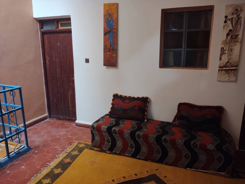 Hallway in a guesthouse in Zagora, Morocco.