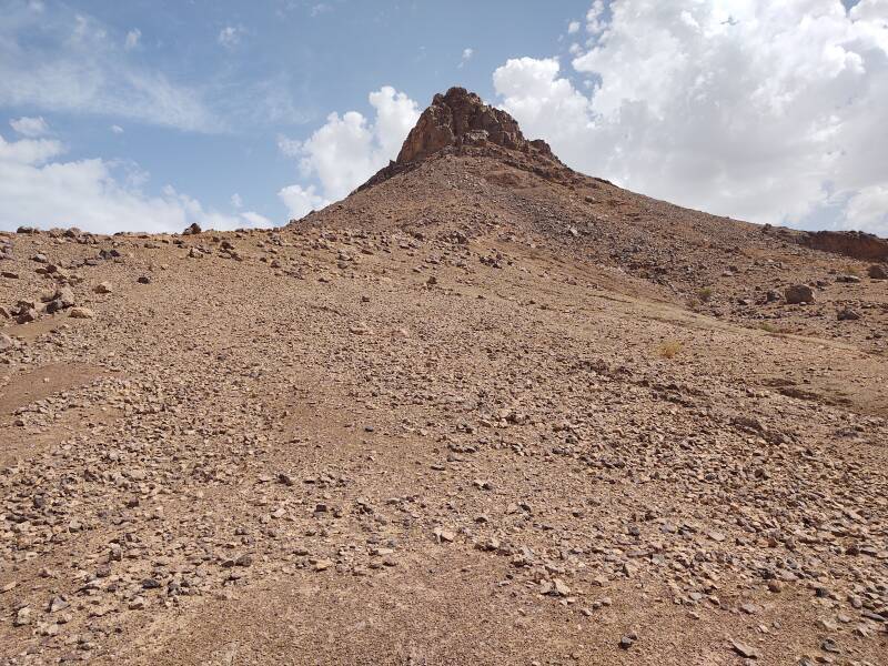 Trekking up Jebel Zagora, just east of Zagora, Morocco.