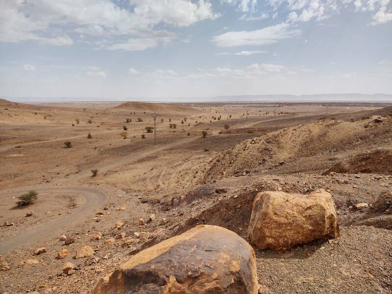 Trekking up Jebel Zagora, just east of Zagora, Morocco.