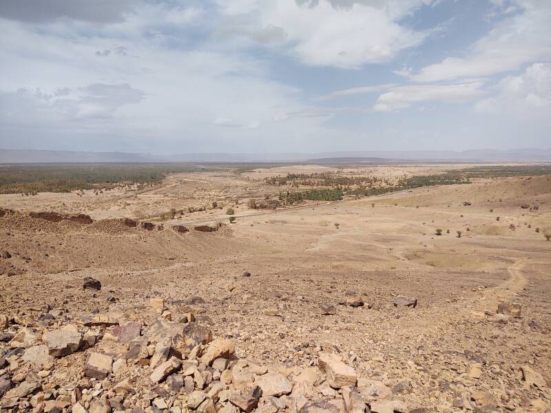 Trekking up Jebel Zagora, just east of Zagora, Morocco.