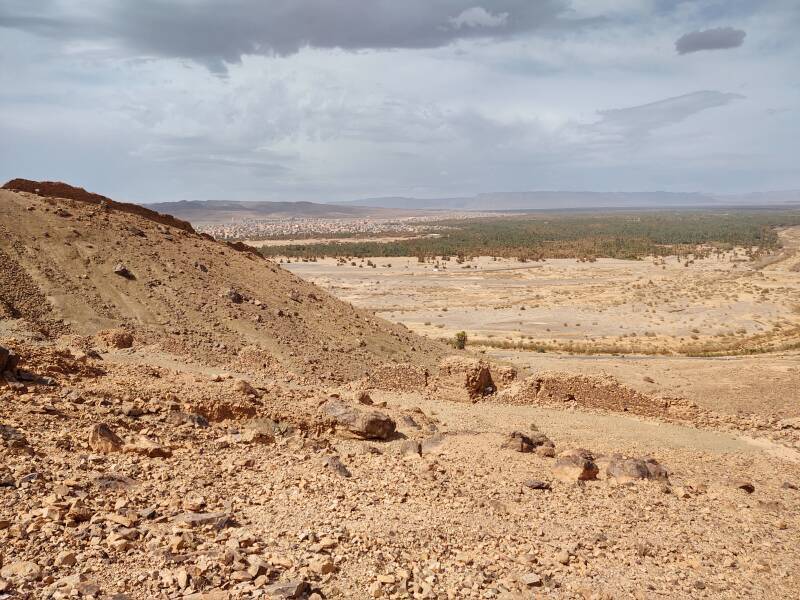 Trekking up Jebel Zagora, just east of Zagora, Morocco.