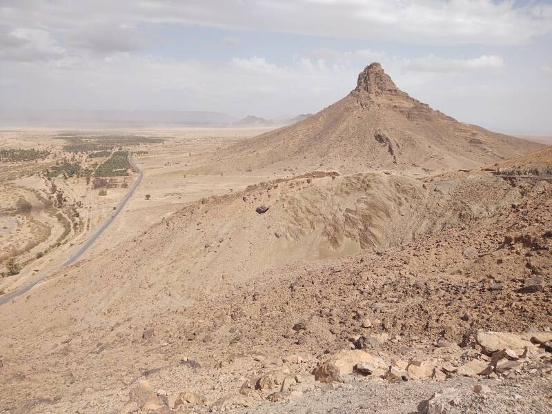 Trekking up Jebel Zagora, just east of Zagora, Morocco.
