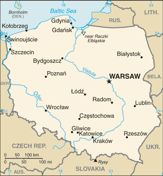 U.S. government map of Poland.