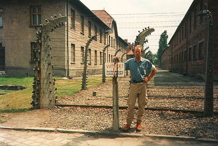 buildings at Nazi death camp Auschwitz I.