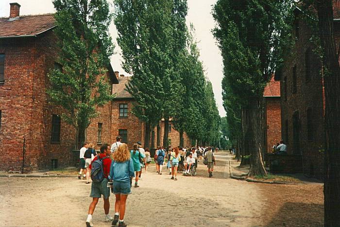buildings at Nazi death camp Auschwitz I.