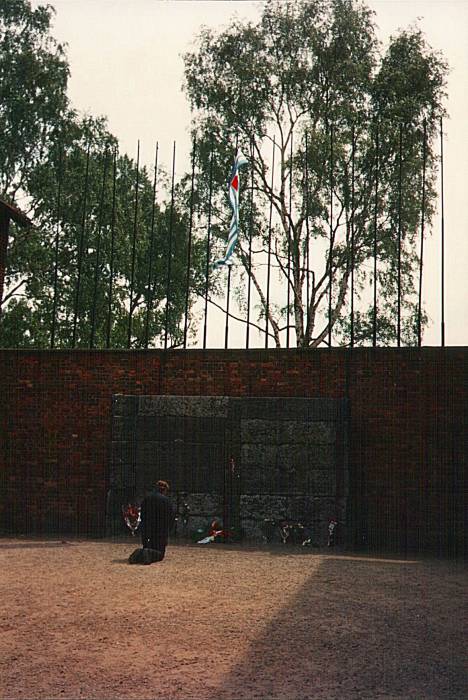 Memorial at Nazi death camp Auschwitz.