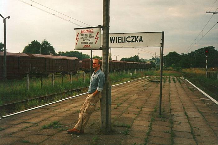 railway station in Wieliczka, Poland