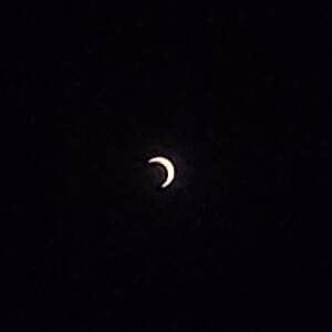 300×300 crop of partial phase of annular solar eclipse, seen in Hanga Roa, Rapa Nui.