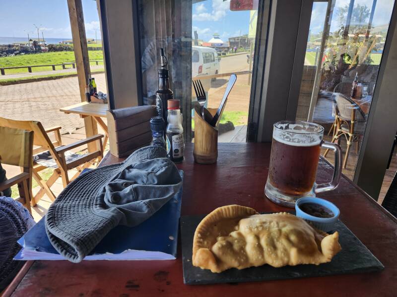 Empanada at Oheho Surf Cafe.