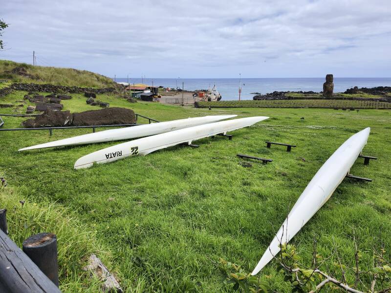 Ahu Riata and cargo port.