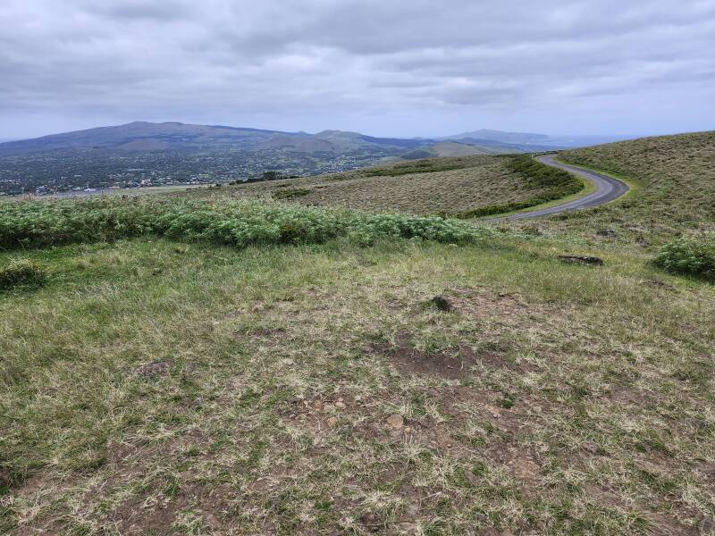 View to Poike forming the east end of the island.