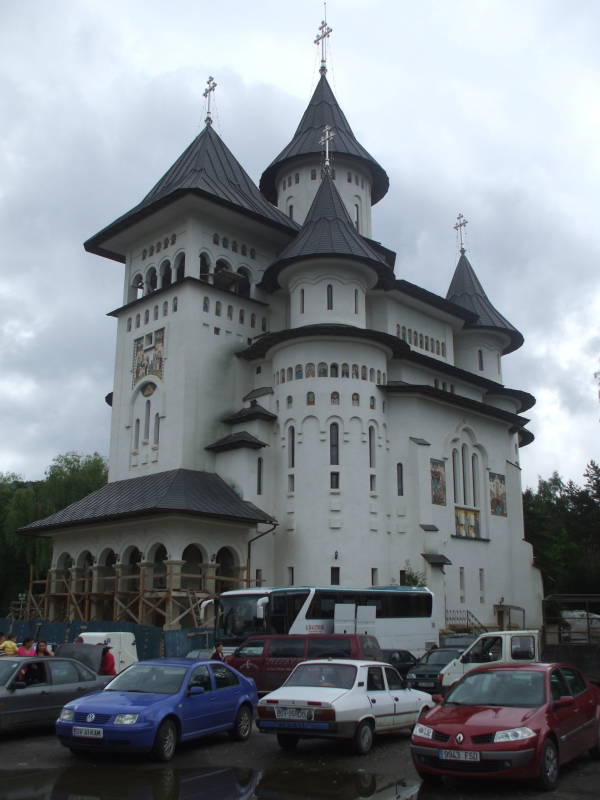 Large church in Gura Humorului, in northern Romania.
