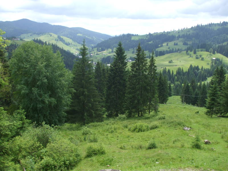 Mountains in Bucovina in northern Romania, between Moldoviţa and Suceviţa.