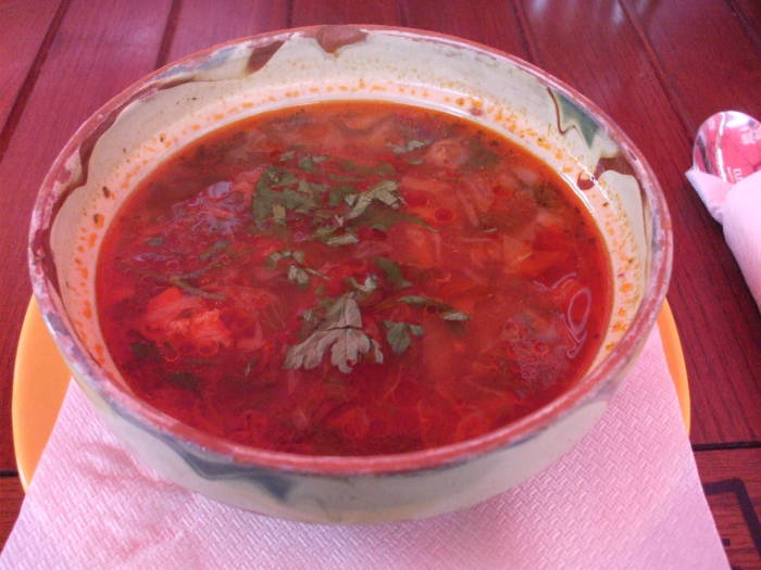 Hungarian style soup in Maramureş.