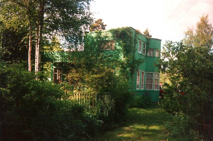 At the dacha in the Russian forest.