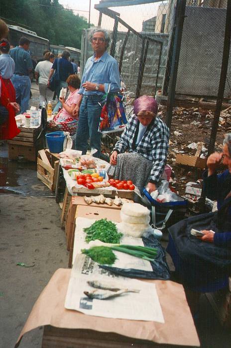 Russian street market.