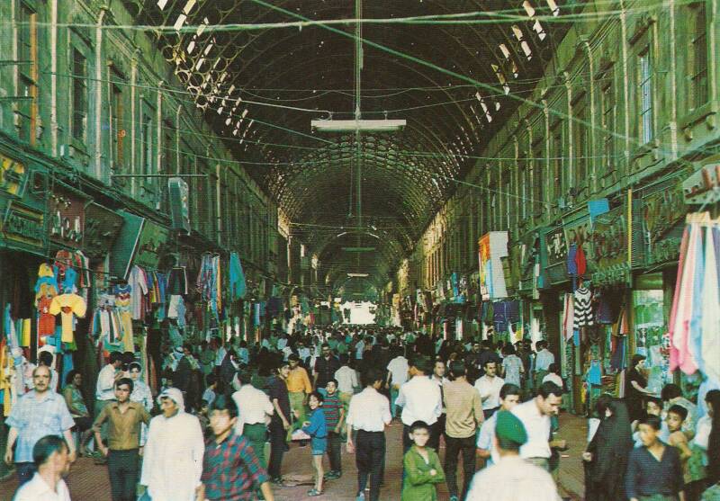 Interior of the covered bazaar in Damascus, Syria