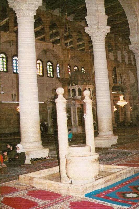 Shrine to John the Baptist inside the Umayyad Mosque in Damascus.