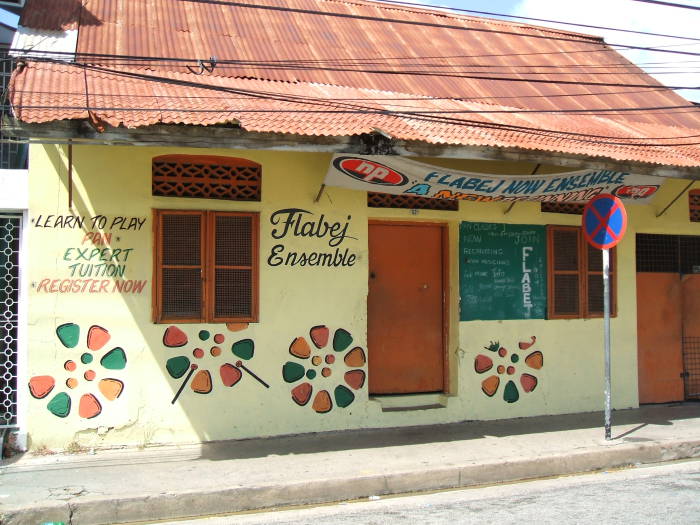 A music school in Trinidad offering lessons in the steel pan drum.