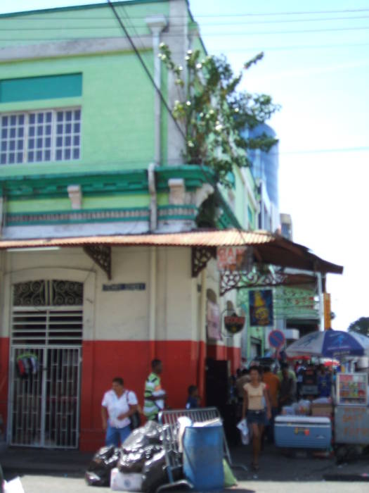 In town for a casual lime.  The exterior of a local bar in Trinidad.