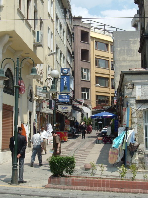 Side street with pidecis in the Sultanahmet district.