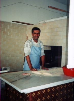 This man makes lahmancun in Cappadocia.