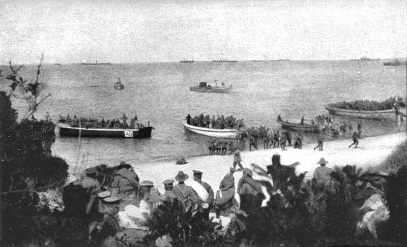 Anzac Beach at 8 AM on 25 April 1915, from https://en.wikipedia.org/wiki/File:Anzac_Beach_4th_Bn_landing_8am_April_25_1915.jpg