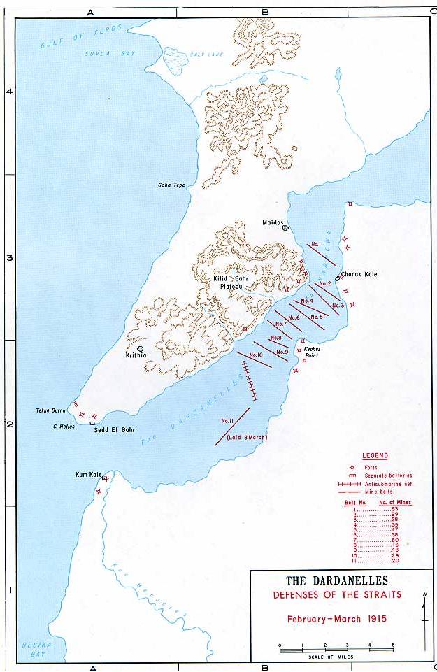 Map of Gallipoli, from U.S. Military Academy