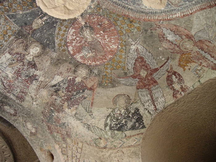 Frescos in the Church of the Three Crosses, in Rose Valley, near Göreme, Cappadocia, Turkey.