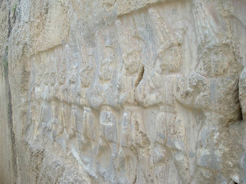 Stone hieroglyphic carvings in Chamber B at Yazılıkaya.