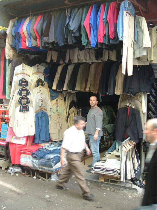 Men's clothing store near the Egyptian Bazaar or Spice Bazaar in Istanbul.