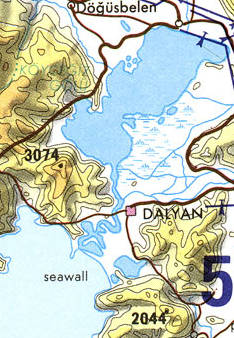 Map of Ancient Kaunos near Dalyan.