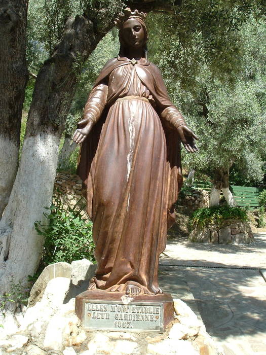 Statue of the Virgin Mary at Maryemana Evi, near Ephesus.