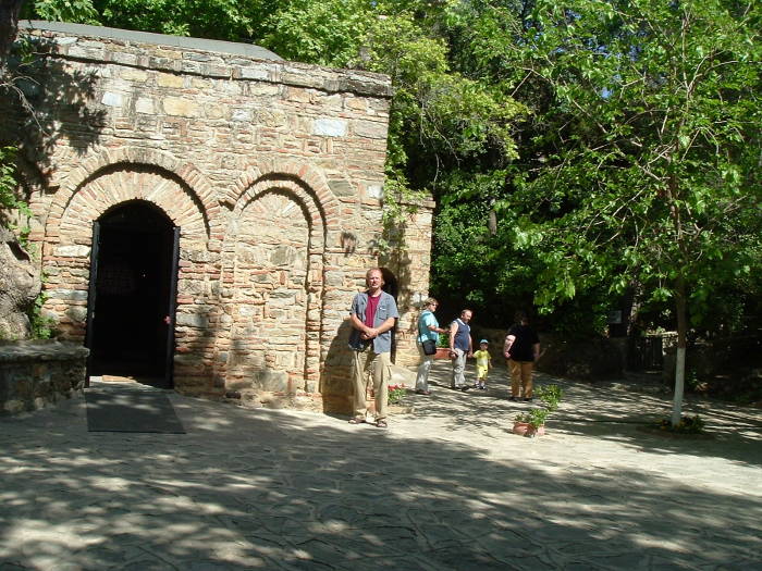 The Virgin Mary's house at Maryemana Evi.  The entrance.