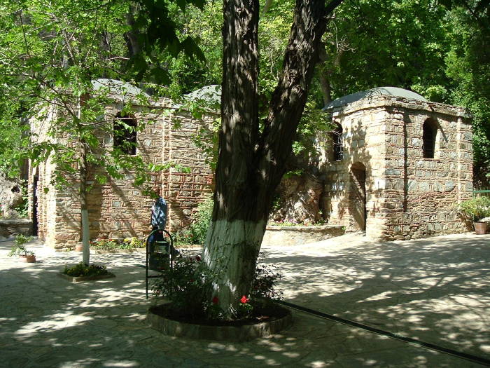 Exterior of the Virgin Mary's house at Maryemana Evi.