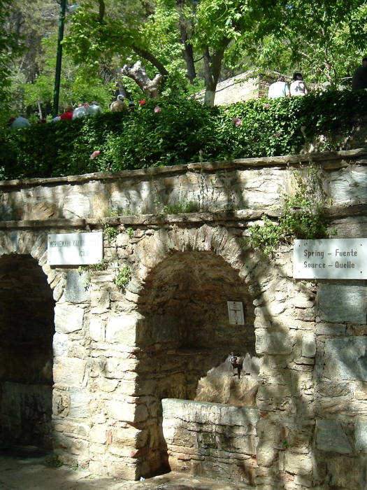 The spring near the Virgin Mary's house at Maryemana Evi.