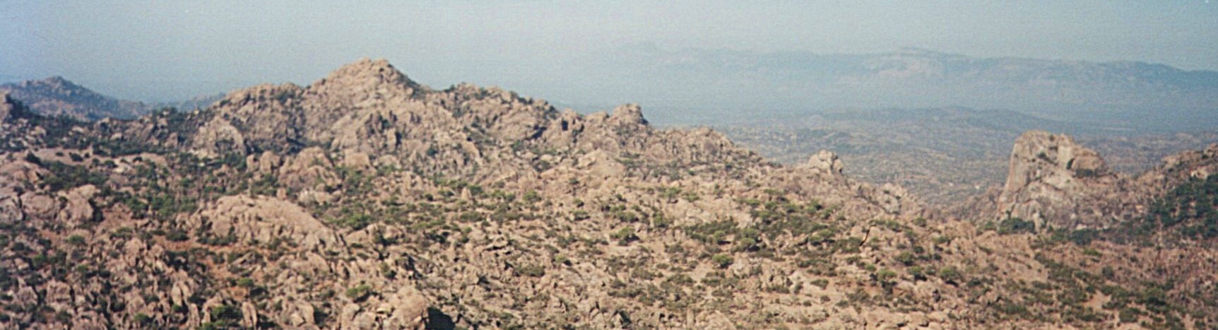 Paroramic view of Beşparmak Mountains.
