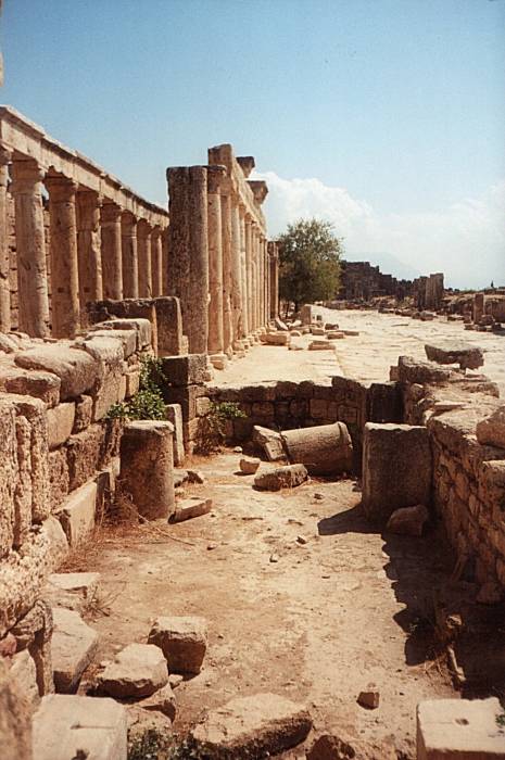 Latrines along the main avenue of Hierapolis.