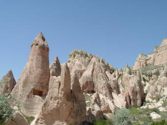 Fairy chimneys in Cappadocia, near Göreme.