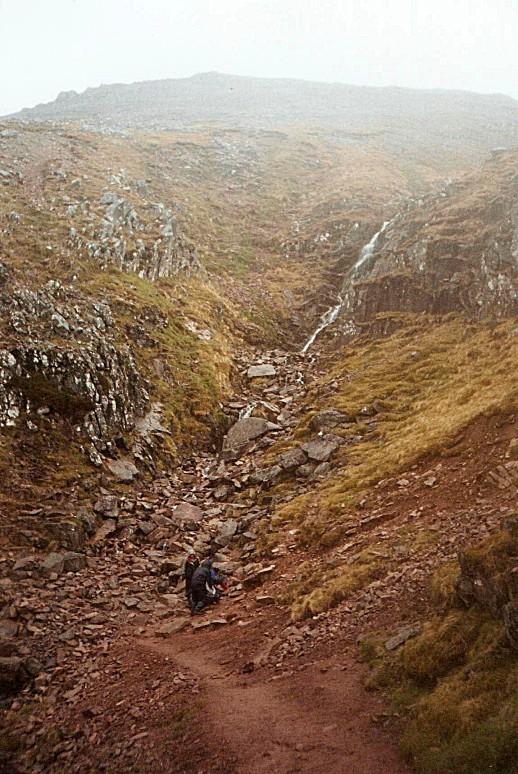 Ascending Ben Nevis, Scotland.