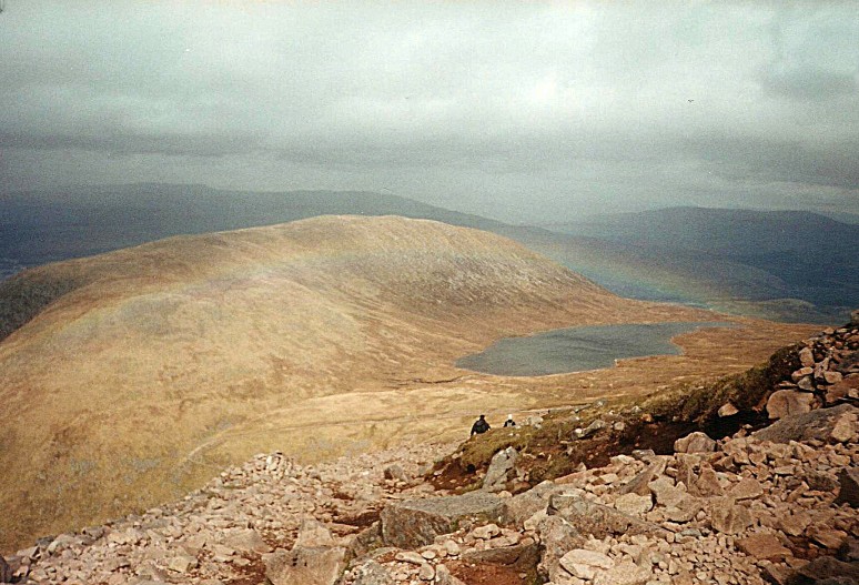 View from Ben Nevis summit path, Scotland.